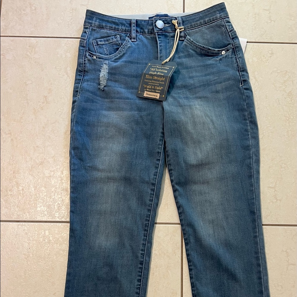 High rise super soft,ankle length Democracy jeans. Brand new with tags